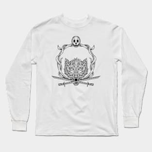 Scary Wolf Sword Long Sleeve T-Shirt